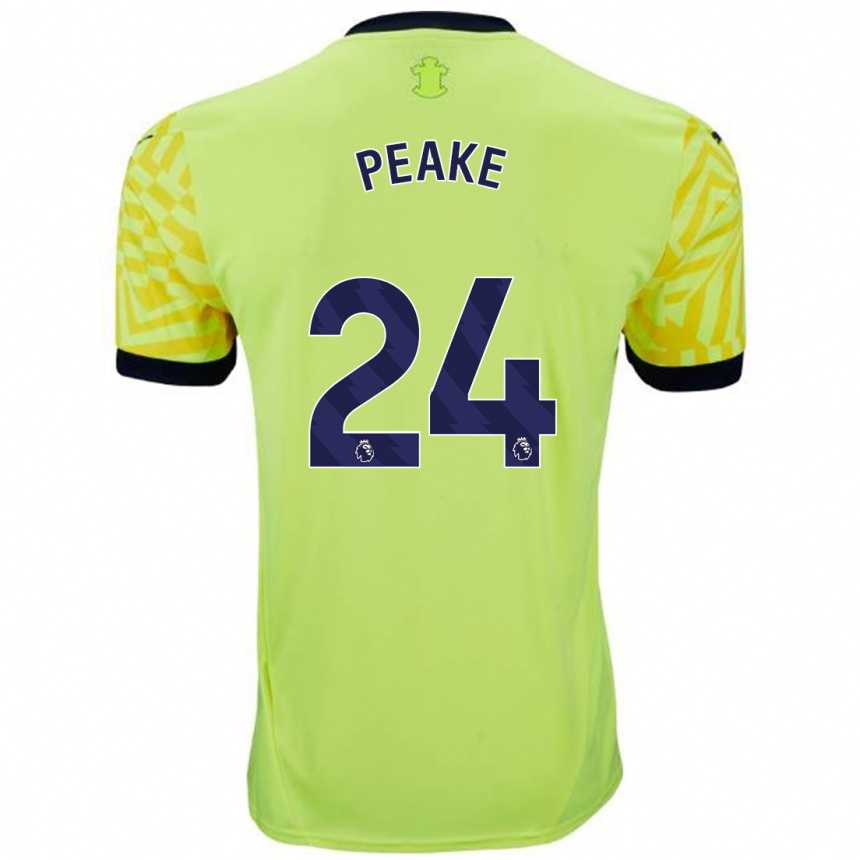 Vaikiškas Paige Peake #24 Geltona Išvykos Marškinėliai 2024/25 T-Shirt