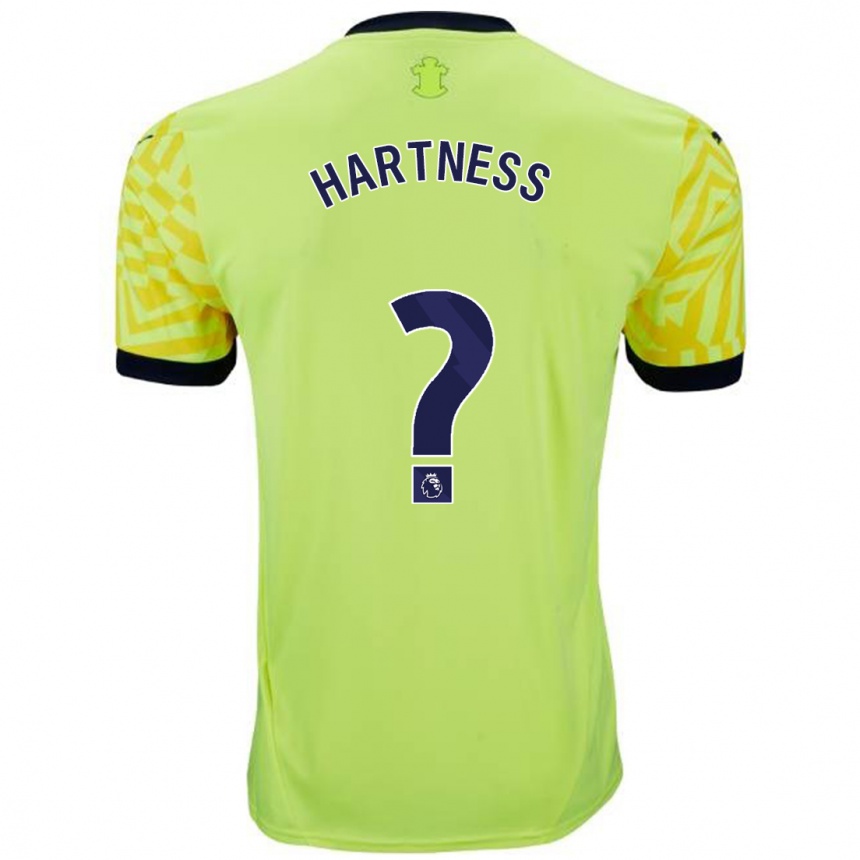 Vaikiškas Ethan Hartness #0 Geltona Išvykos Marškinėliai 2024/25 T-Shirt