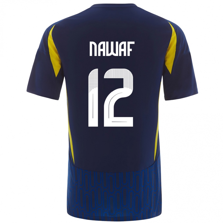 Vaikiškas Nawaf Al-Boushal #12 Mėlyna Geltona Išvykos Marškinėliai 2024/25 T-Shirt