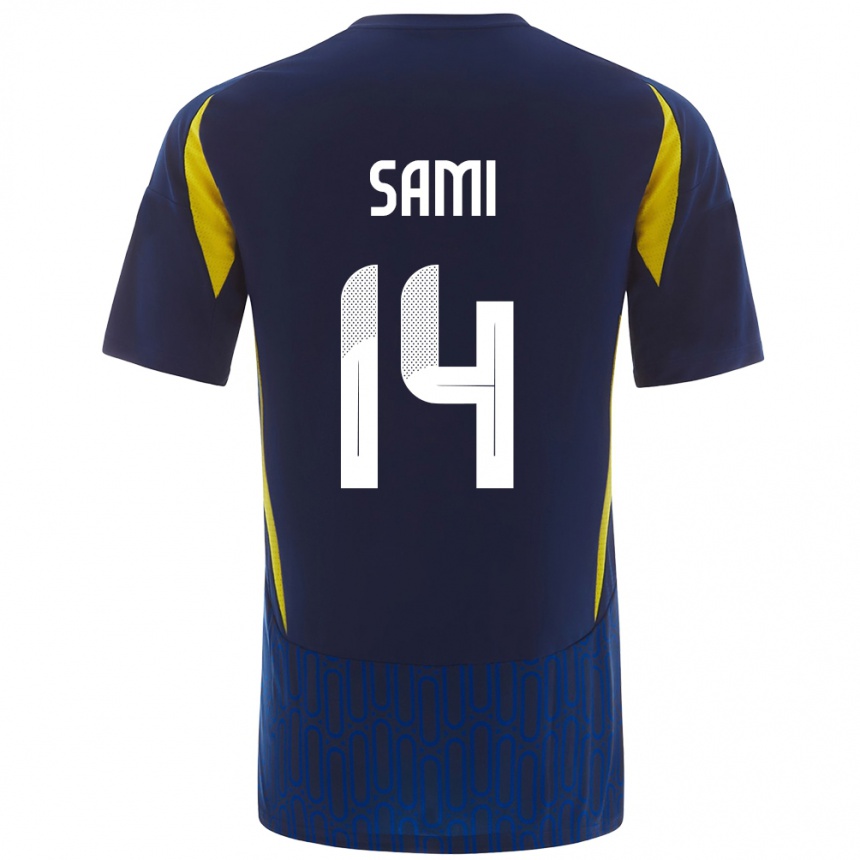 Vaikiškas Sami Al-Najei #14 Mėlyna Geltona Išvykos Marškinėliai 2024/25 T-Shirt