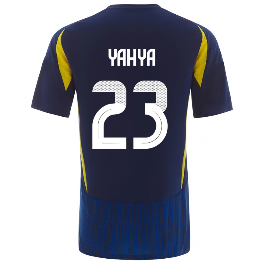 Vaikiškas Ayman Yahya #23 Mėlyna Geltona Išvykos Marškinėliai 2024/25 T-Shirt