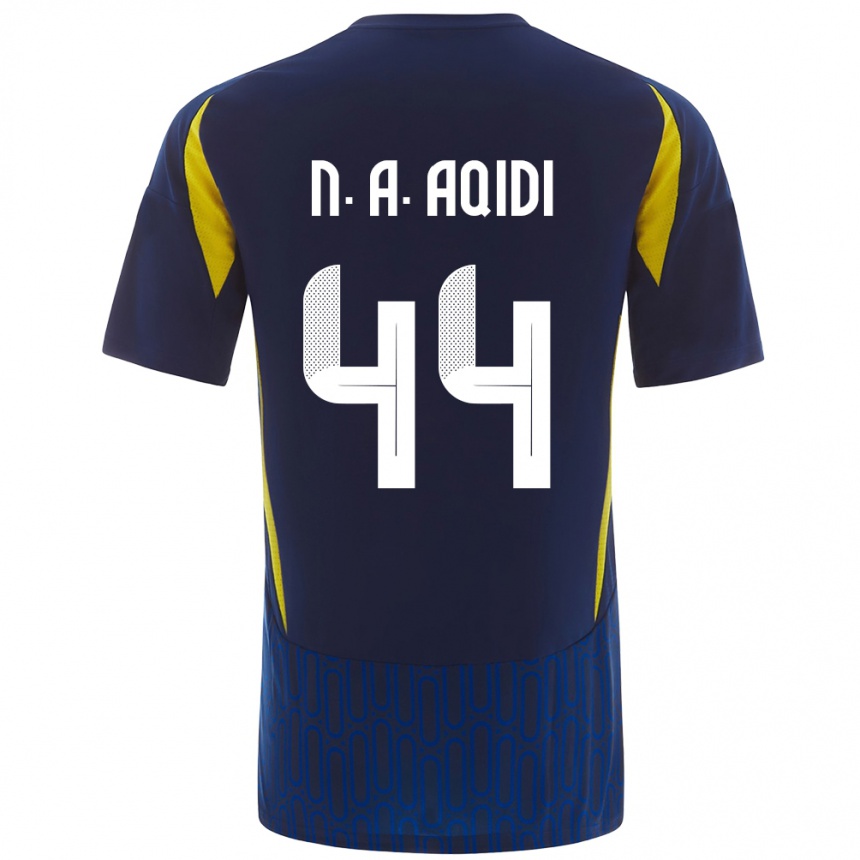 Vaikiškas Nawaf Al-Aqidi #44 Mėlyna Geltona Išvykos Marškinėliai 2024/25 T-Shirt