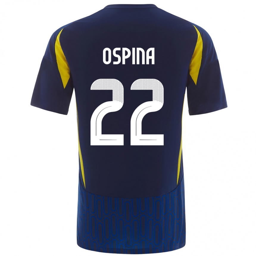 Vaikiškas David Ospina #22 Mėlyna Geltona Išvykos Marškinėliai 2024/25 T-Shirt