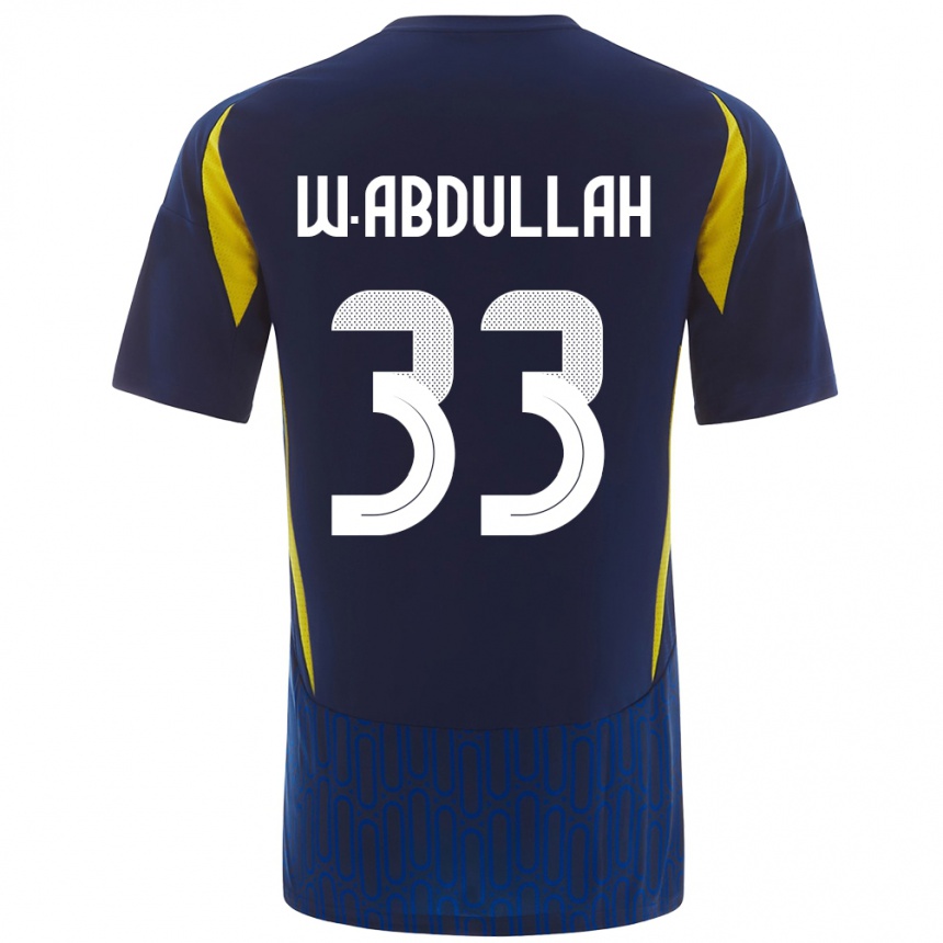 Vaikiškas Waleed Abdullah #33 Mėlyna Geltona Išvykos Marškinėliai 2024/25 T-Shirt