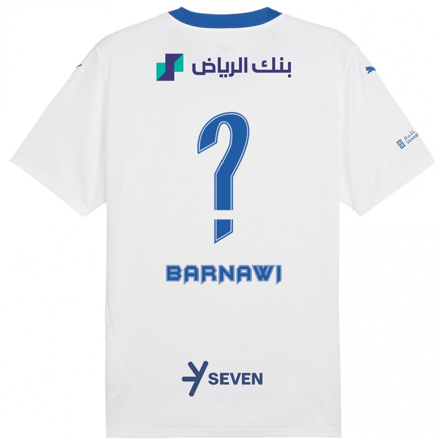 Vaikiškas Abdulsalam Barnawi #0 Balta Mėlyna Išvykos Marškinėliai 2024/25 T-Shirt