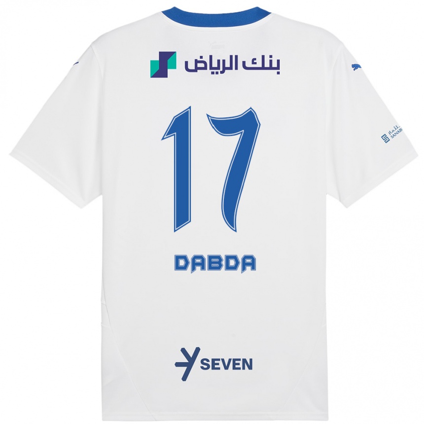 Vaikiškas Claudia Dabda #17 Balta Mėlyna Išvykos Marškinėliai 2024/25 T-Shirt