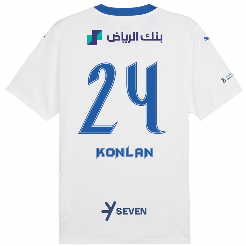 Vaikiškas Cynthia Konlan #24 Balta Mėlyna Išvykos Marškinėliai 2024/25 T-Shirt