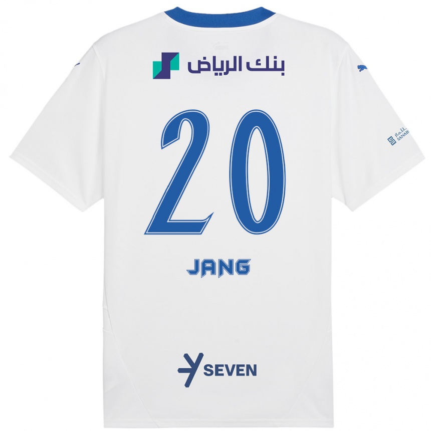 Vaikiškas Hyun-Soo Jang #20 Balta Mėlyna Išvykos Marškinėliai 2024/25 T-Shirt