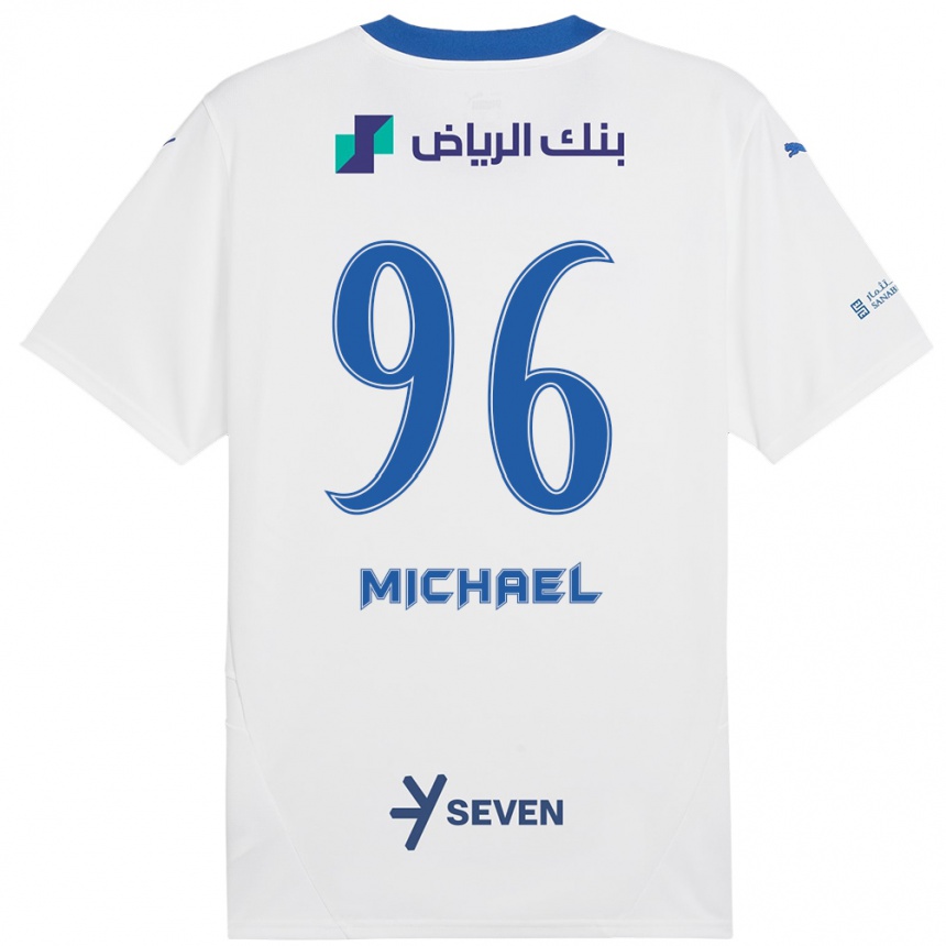 Vaikiškas Michael #96 Balta Mėlyna Išvykos Marškinėliai 2024/25 T-Shirt