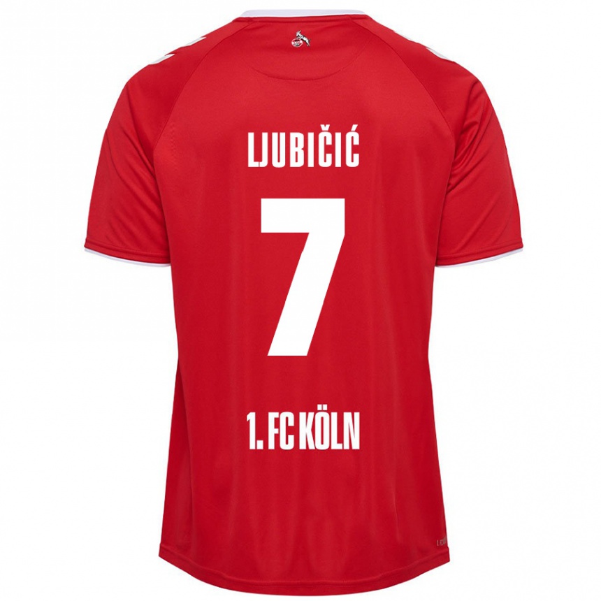 Vaikiškas Dejan Ljubicic #7 Raudona Balta Išvykos Marškinėliai 2024/25 T-Shirt