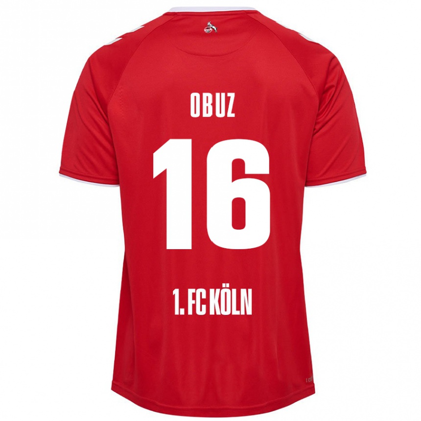 Vaikiškas Marvin Obuz #16 Raudona Balta Išvykos Marškinėliai 2024/25 T-Shirt