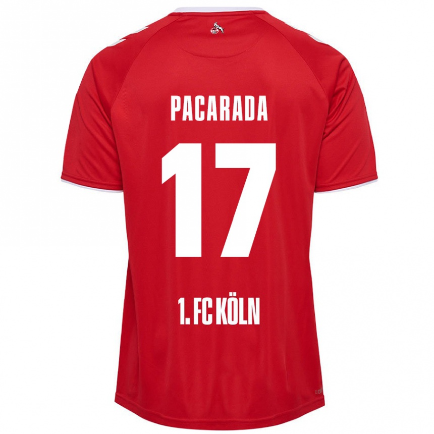 Vaikiškas Leart Paçarada #17 Raudona Balta Išvykos Marškinėliai 2024/25 T-Shirt