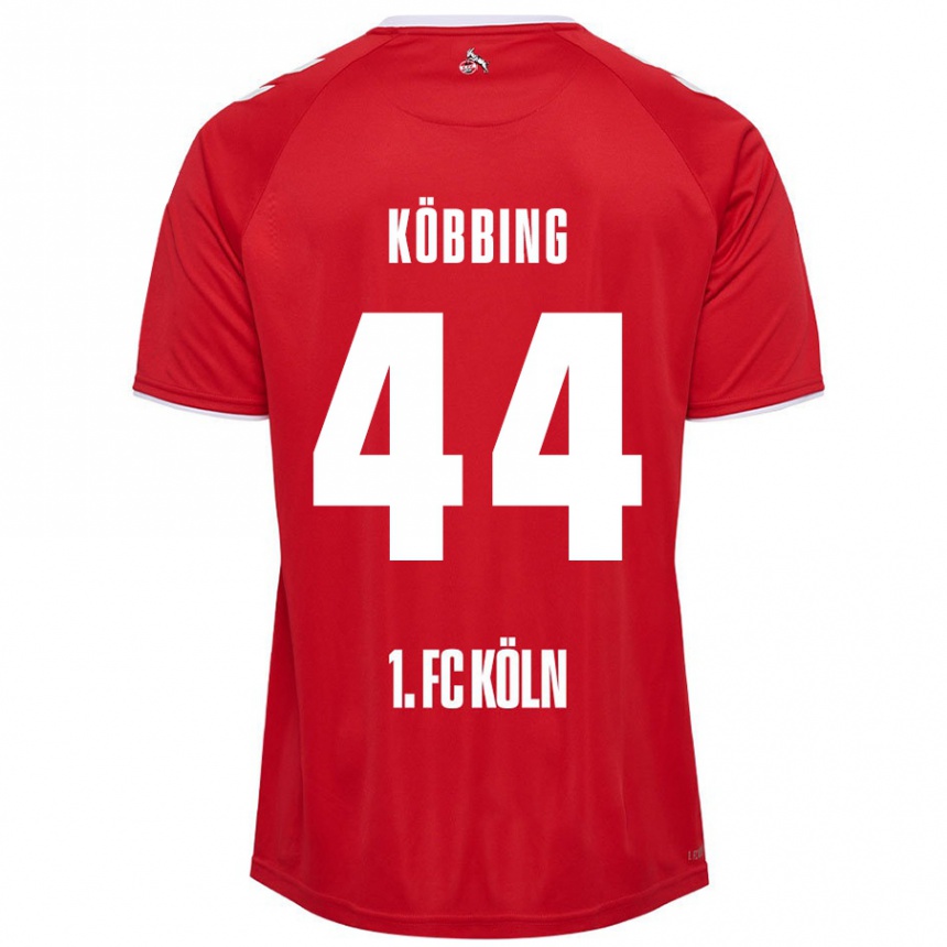 Vaikiškas Matthias Köbbing #44 Raudona Balta Išvykos Marškinėliai 2024/25 T-Shirt