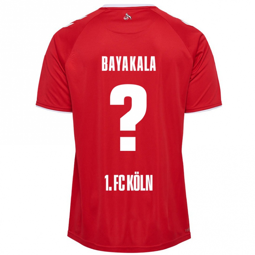 Vaikiškas Aaron Bayakala #0 Raudona Balta Išvykos Marškinėliai 2024/25 T-Shirt