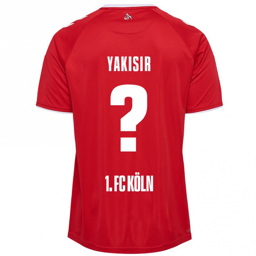 Vaikiškas Emir-Ahmet Yakisir #0 Raudona Balta Išvykos Marškinėliai 2024/25 T-Shirt