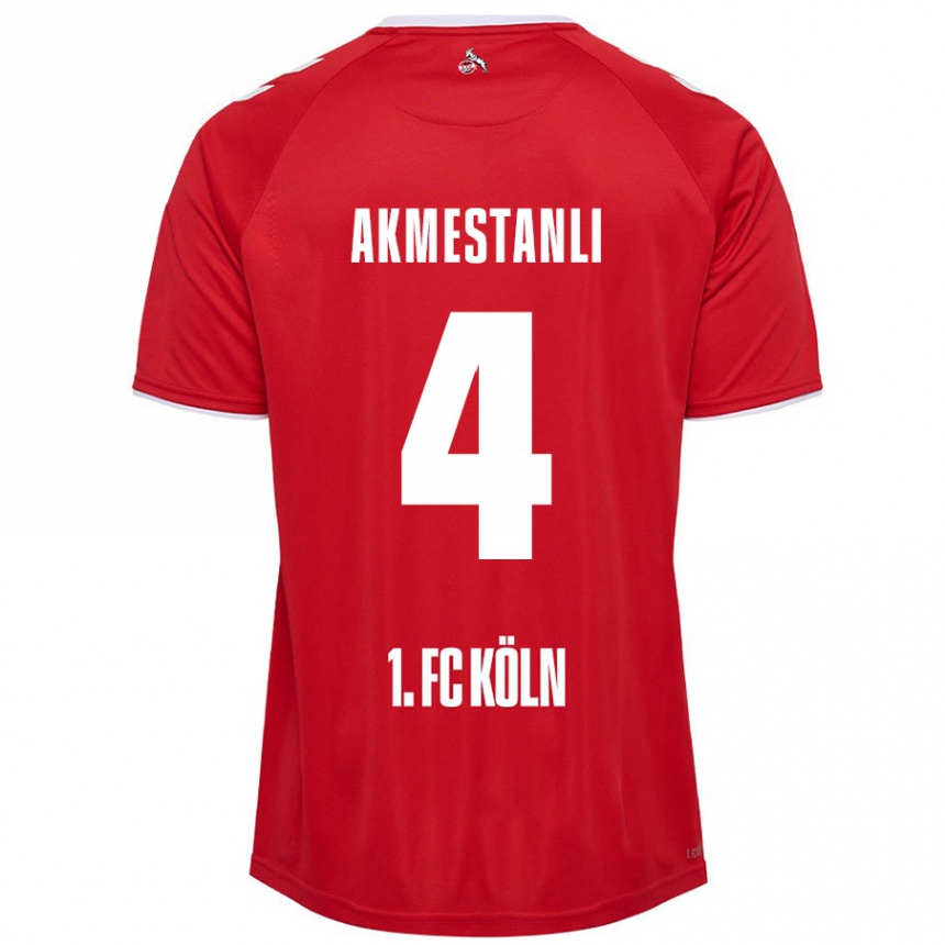 Vaikiškas Teoman Akmestanli #4 Raudona Balta Išvykos Marškinėliai 2024/25 T-Shirt