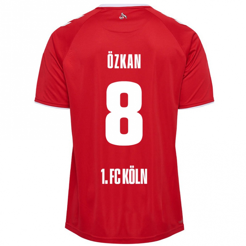 Vaikiškas Mikail Özkan #8 Raudona Balta Išvykos Marškinėliai 2024/25 T-Shirt