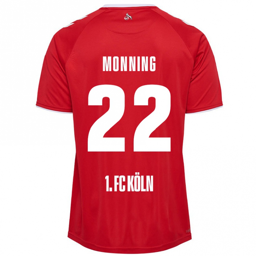 Vaikiškas Marlon Monning #22 Raudona Balta Išvykos Marškinėliai 2024/25 T-Shirt