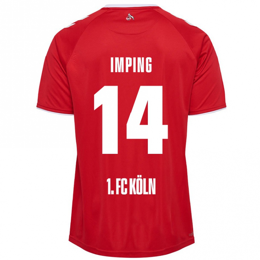 Vaikiškas Carlotta Imping #14 Raudona Balta Išvykos Marškinėliai 2024/25 T-Shirt