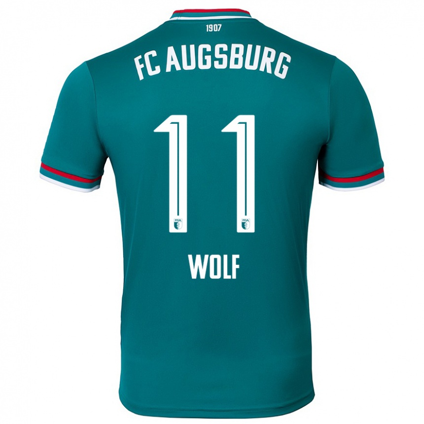 Vaikiškas Marius Wolf #11 Tamsiai Žalia Išvykos Marškinėliai 2024/25 T-Shirt