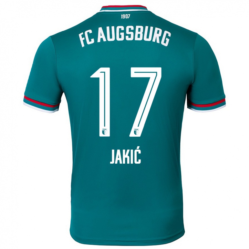 Vaikiškas Kristijan Jakic #17 Tamsiai Žalia Išvykos Marškinėliai 2024/25 T-Shirt