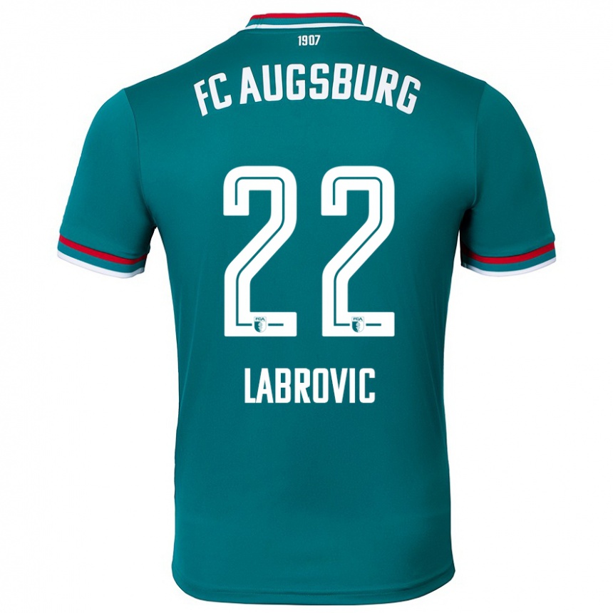 Vaikiškas Nediljko Labrovic #22 Tamsiai Žalia Išvykos Marškinėliai 2024/25 T-Shirt