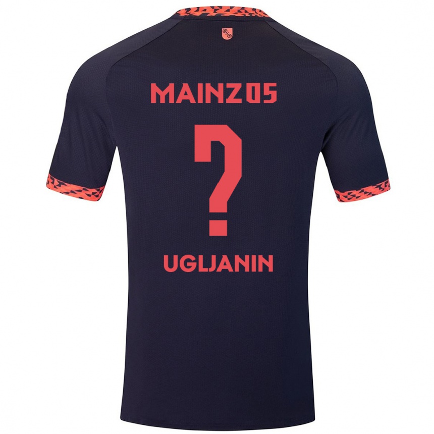 Vaikiškas Jusuf Ugljanin #0 Mėlyna Koralų Raudona Išvykos Marškinėliai 2024/25 T-Shirt