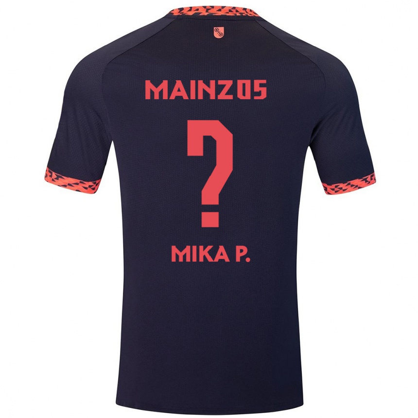 Vaikiškas Mika Preßler #0 Mėlyna Koralų Raudona Išvykos Marškinėliai 2024/25 T-Shirt