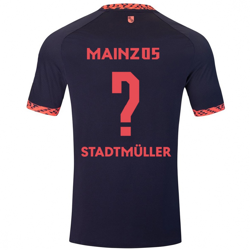 Vaikiškas Elias Stadtmüller #0 Mėlyna Koralų Raudona Išvykos Marškinėliai 2024/25 T-Shirt