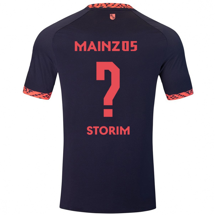 Vaikiškas Max Storim #0 Mėlyna Koralų Raudona Išvykos Marškinėliai 2024/25 T-Shirt