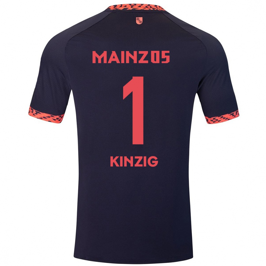 Vaikiškas Maximilian Kinzig #1 Mėlyna Koralų Raudona Išvykos Marškinėliai 2024/25 T-Shirt