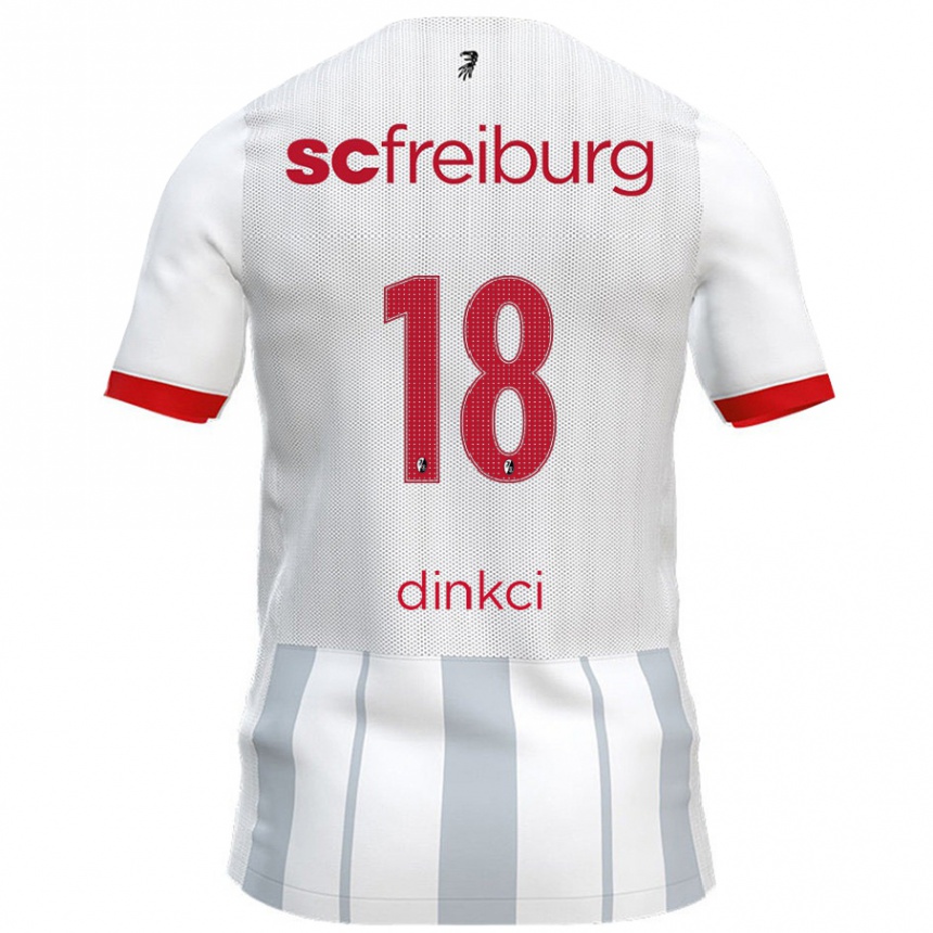 Vaikiškas Eren Dinkci #18 Balta Pilka Išvykos Marškinėliai 2024/25 T-Shirt