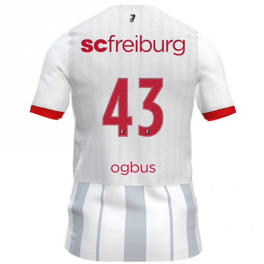 Vaikiškas Bruno Ogbus #43 Balta Pilka Išvykos Marškinėliai 2024/25 T-Shirt