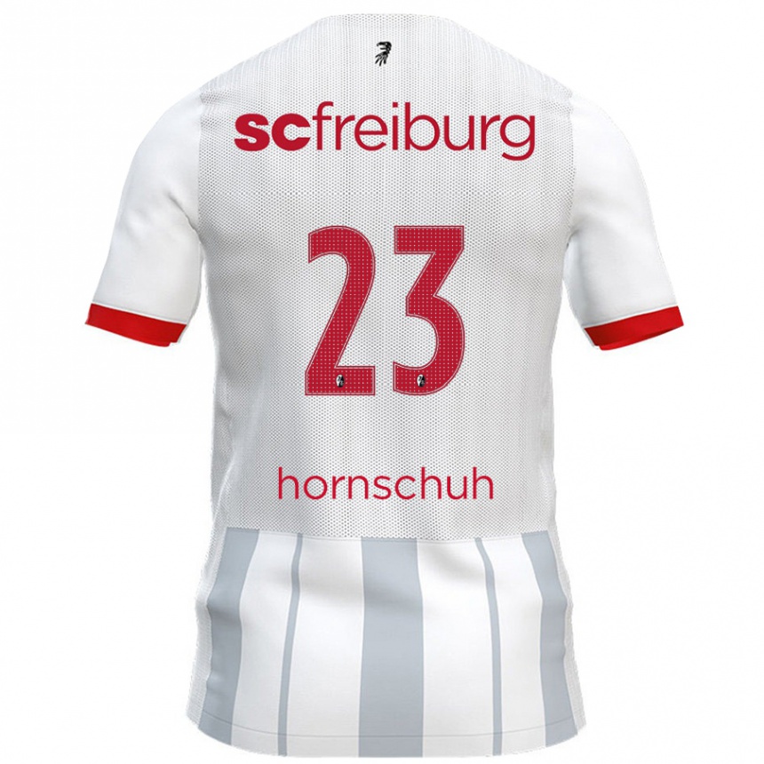 Vaikiškas Marc Hornschuh #23 Balta Pilka Išvykos Marškinėliai 2024/25 T-Shirt