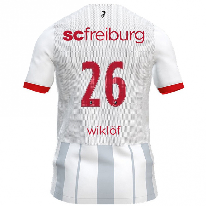 Vaikiškas Oscar Wiklöf #26 Balta Pilka Išvykos Marškinėliai 2024/25 T-Shirt