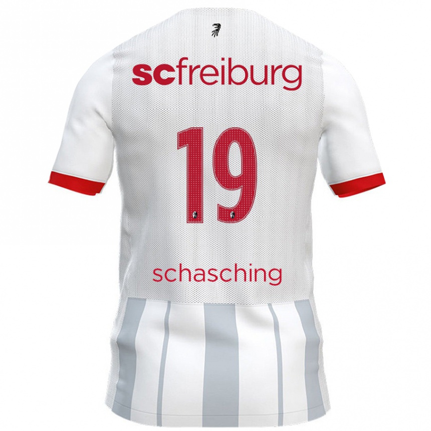 Vaikiškas Annabel Schasching #19 Balta Pilka Išvykos Marškinėliai 2024/25 T-Shirt