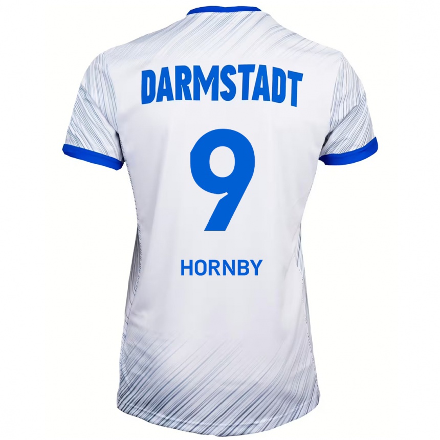 Vaikiškas Fraser Hornby #9 Balta Mėlyna Išvykos Marškinėliai 2024/25 T-Shirt