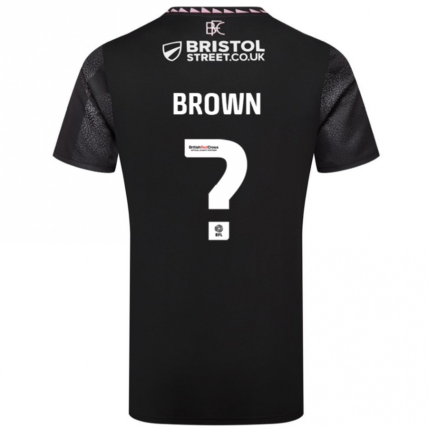 Vaikiškas Kian Brown #0 Juoda Išvykos Marškinėliai 2024/25 T-Shirt