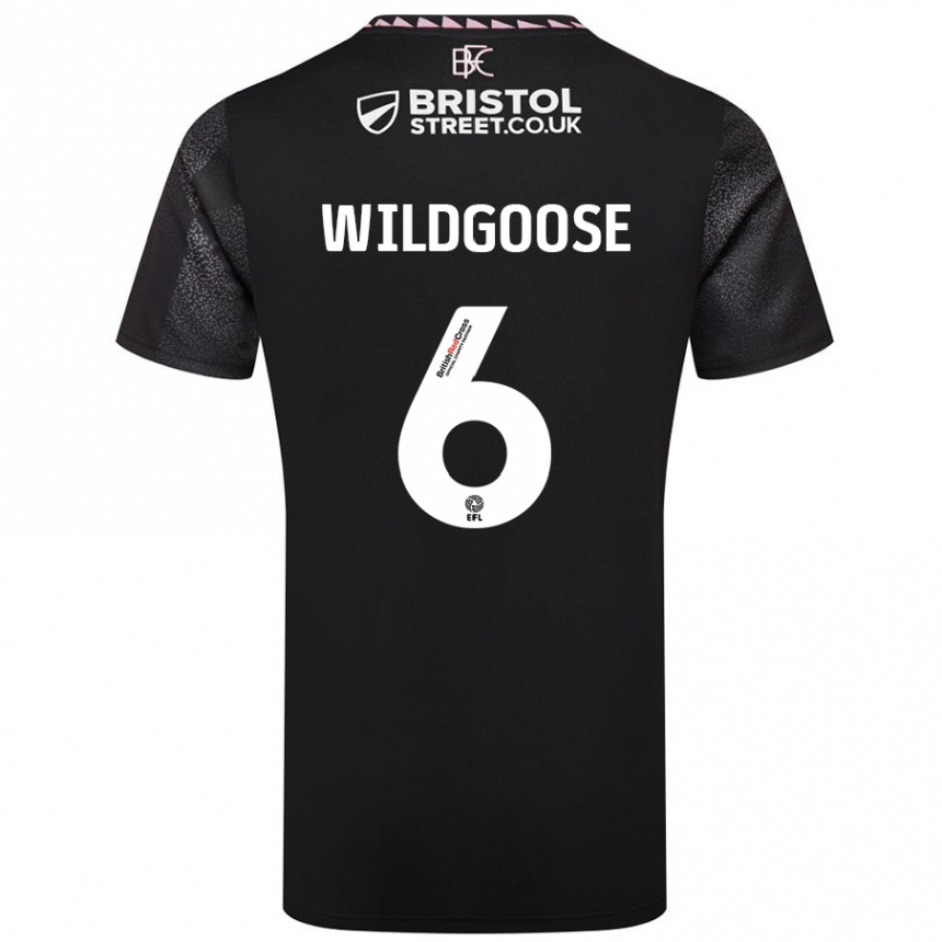 Vaikiškas Mikayla Wildgoose #6 Juoda Išvykos Marškinėliai 2024/25 T-Shirt