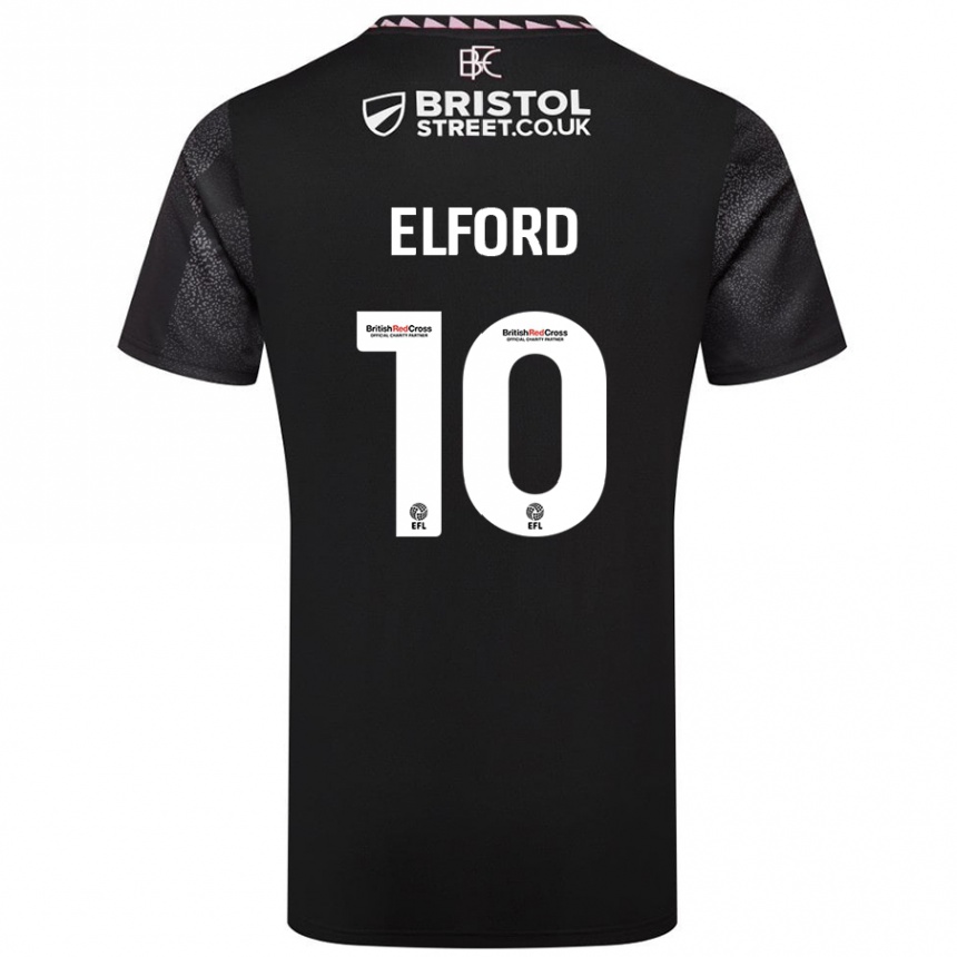 Vaikiškas Laura Elford #10 Juoda Išvykos Marškinėliai 2024/25 T-Shirt