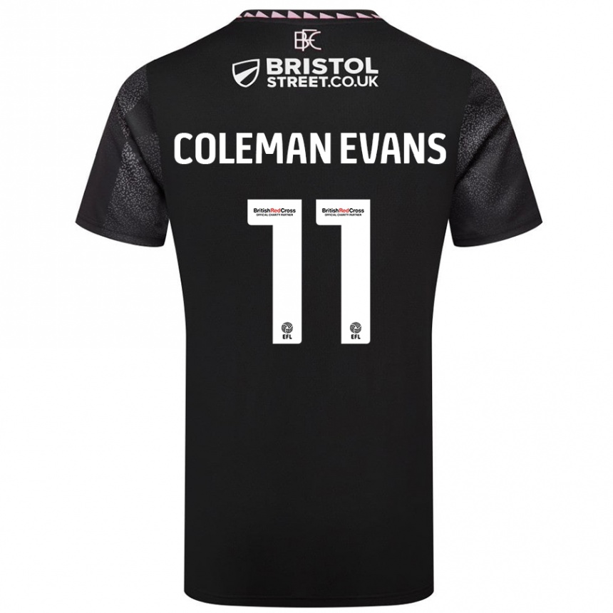 Vaikiškas Amaya Coleman-Evans #11 Juoda Išvykos Marškinėliai 2024/25 T-Shirt