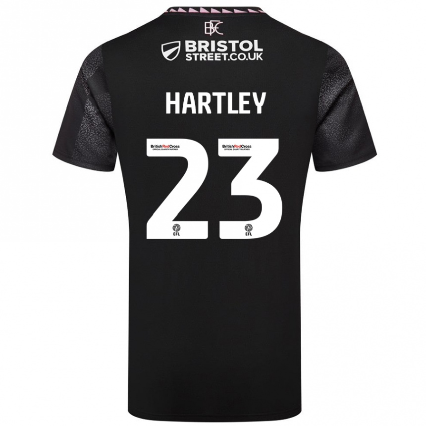 Vaikiškas Naomi Hartley #23 Juoda Išvykos Marškinėliai 2024/25 T-Shirt