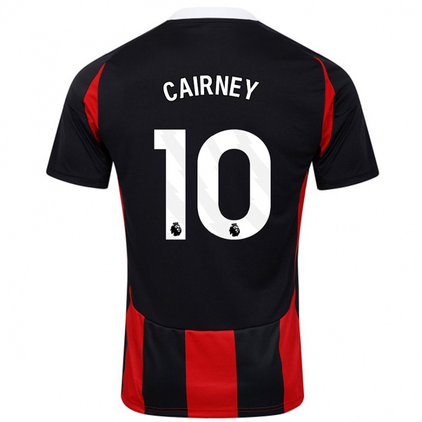 Vaikiškas Tom Cairney #10 Juoda Raudona Išvykos Marškinėliai 2024/25 T-Shirt