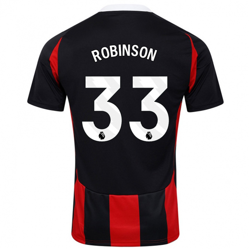 Vaikiškas Antonee Robinson #33 Juoda Raudona Išvykos Marškinėliai 2024/25 T-Shirt