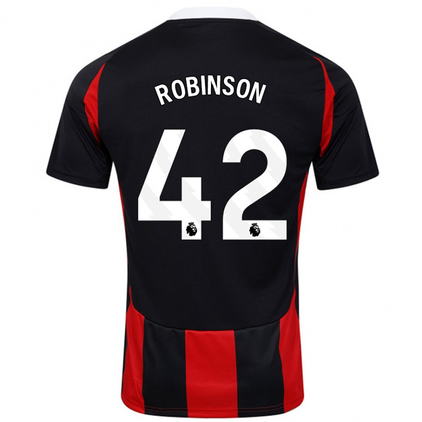 Vaikiškas Charlie Robinson #42 Juoda Raudona Išvykos Marškinėliai 2024/25 T-Shirt