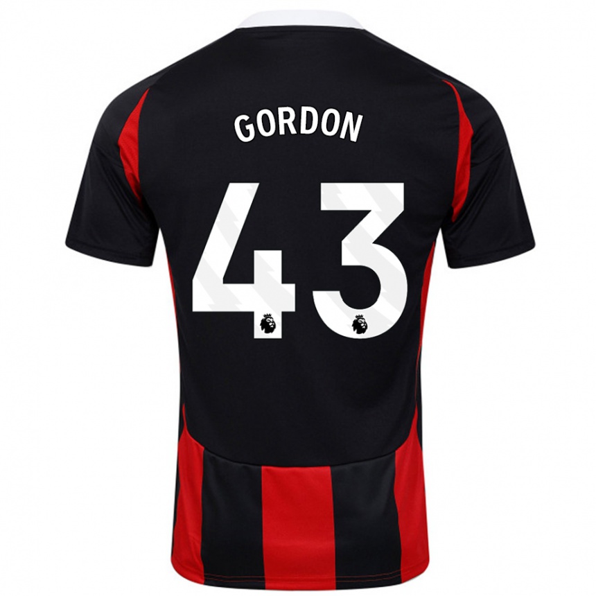 Vaikiškas Lemar Gordon #43 Juoda Raudona Išvykos Marškinėliai 2024/25 T-Shirt