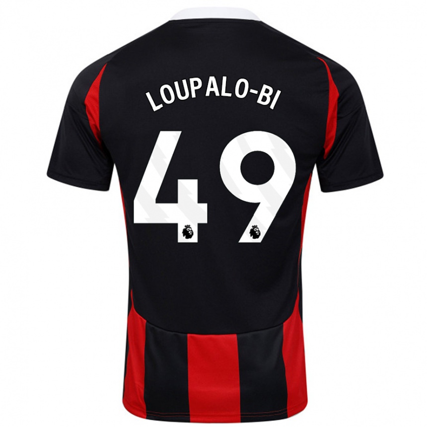 Vaikiškas Aaron Loupalo-Bi #49 Juoda Raudona Išvykos Marškinėliai 2024/25 T-Shirt