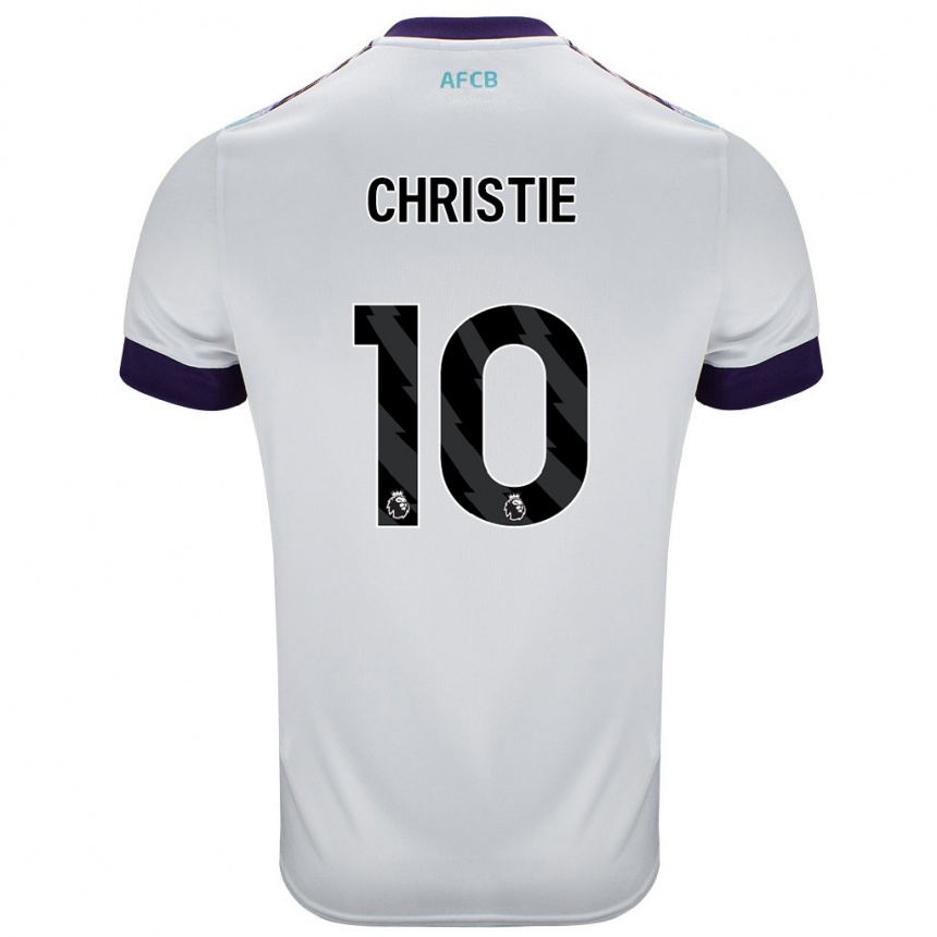 Vaikiškas Ryan Christie #10 Balta Žalia Violetinė Išvykos Marškinėliai 2024/25 T-Shirt