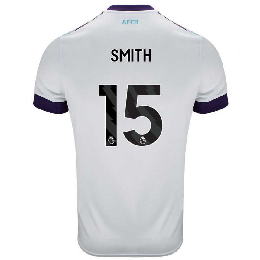 Vaikiškas Adam Smith #15 Balta Žalia Violetinė Išvykos Marškinėliai 2024/25 T-Shirt