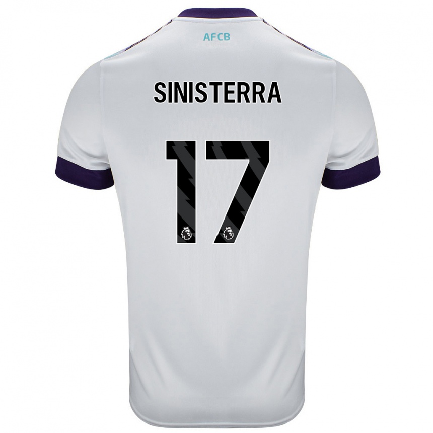 Vaikiškas Luis Sinisterra #17 Balta Žalia Violetinė Išvykos Marškinėliai 2024/25 T-Shirt